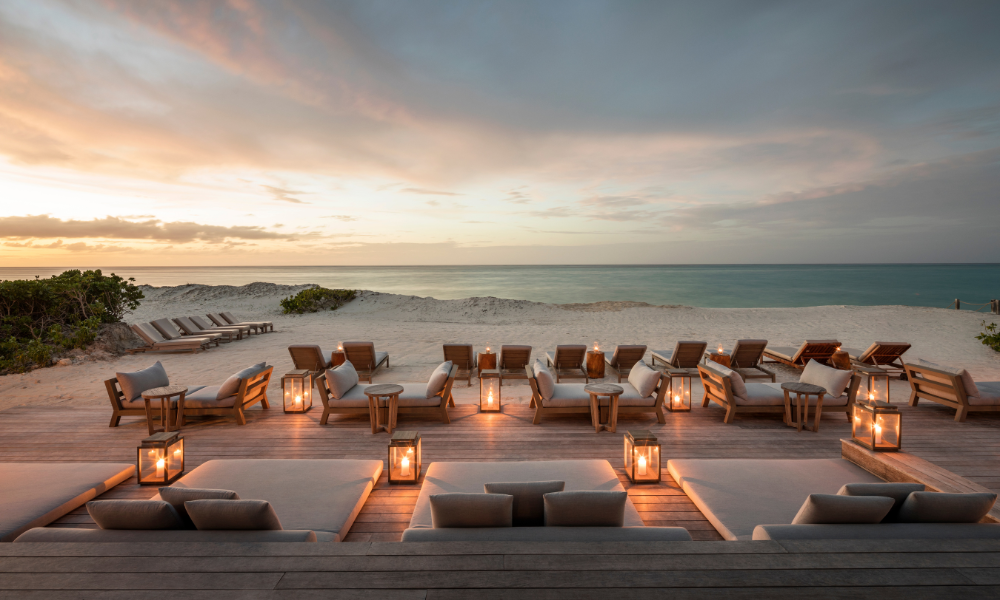 COMO Parrot Cay beach at sunset