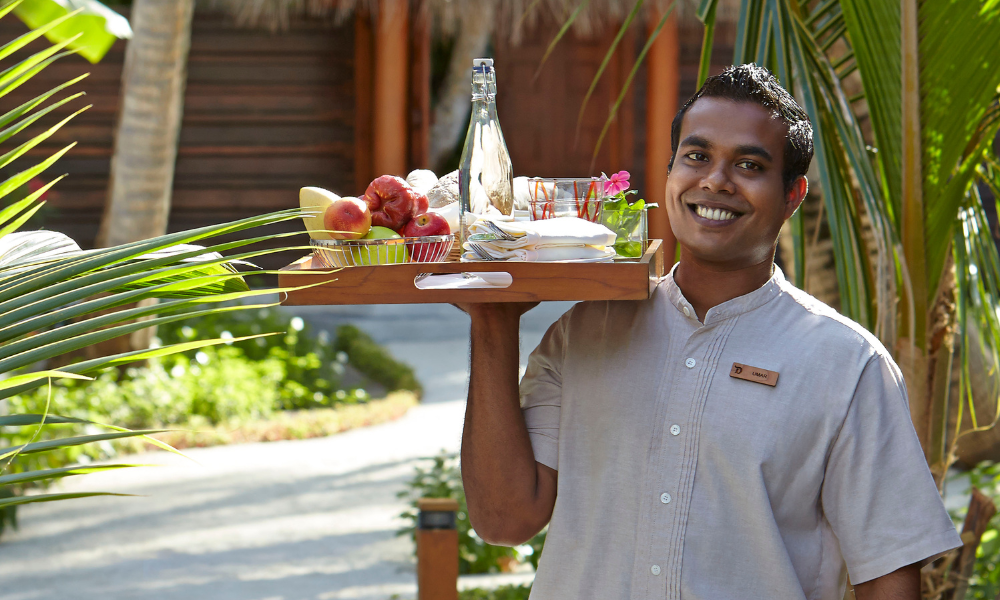 Staff member in the Maldives