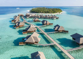 CONRAD MALDIVES - Hero_Aerial_The Spa Retreat_Rangali Finolhu Island_credit Justin Nicholas - hi-res